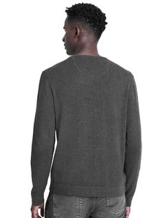 Suéter Aramis Masculino Tricot Crewneck Grafite Mescla