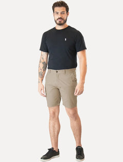 Bermuda Ellus Masculina Classic Color Twill  Zetex Cáqui