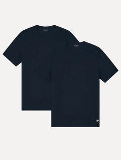 Kit Camisetas Empório Armani Masculina C-Neck Azul Marinho
