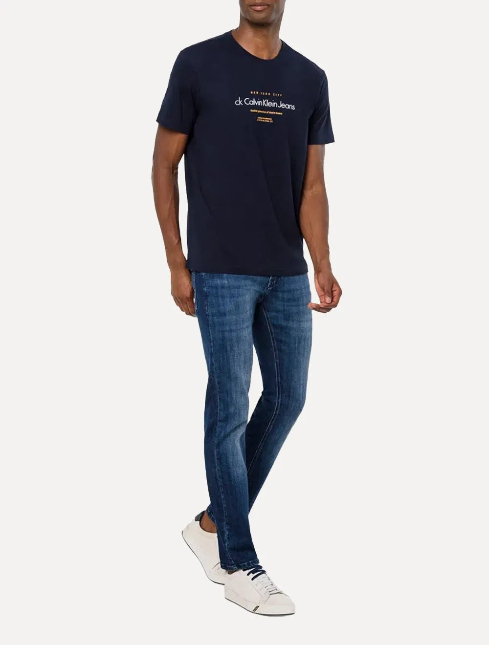 Camiseta Calvin Klein Jeans Masculina NYC Icons Azul Marinho