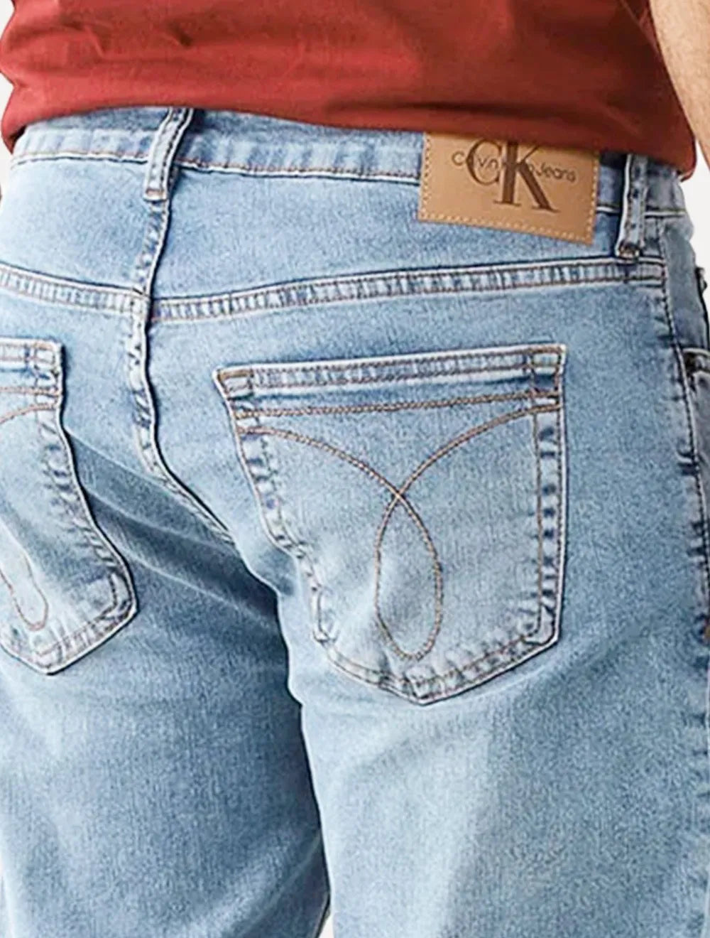 Calça Jeans Calvin Klein Slim 5 Pockets Azul Claro