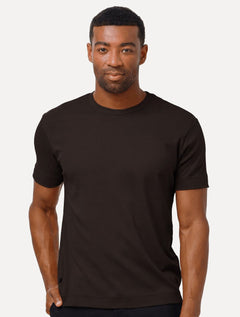 Camiseta K&J Black Premium Slim Lisa Suedine Egípcio Marrom Escuro