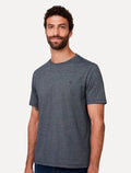 Camiseta Dudalina Masculina Regular Noise Listras Azul Marinho