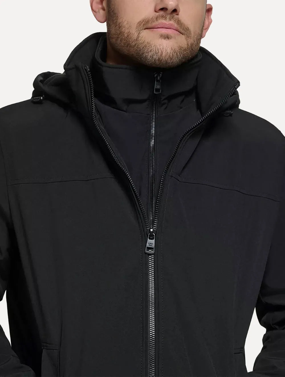 Jaqueta Calvin Klein Hooded Clássica Preta