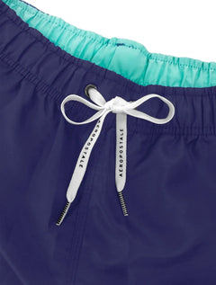 Short Aeropostale D'Água Swimwear Light Logo Azul Escuro