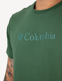 Camiseta Columbia Masculina Regular Logo Branded Shadow Verde