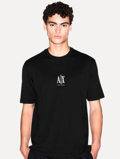Camiseta Armani Exchange Masculina Regular Fit Small Logo Icon Preta