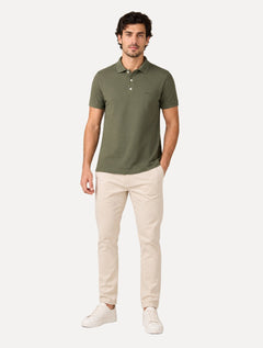 Polo John John Masculina Slim Fit New Simple Basic Verde Militar