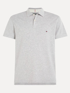 Polo Tommy Hilfiger Masculina Regular Piquet 1985 Light Cinza Mescla