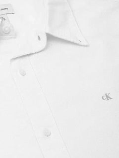 Camisa Calvin Klein Jeans Regular CK Grey Logo Branca