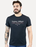 Camiseta Tommy Hilfiger Masculina Center Stack Azul Marinho