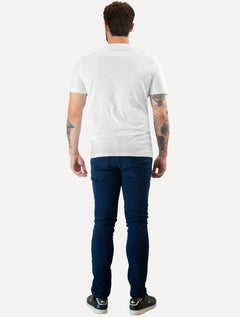 Camiseta Guess Masculina Los Angeles Cursive Relevo Branca