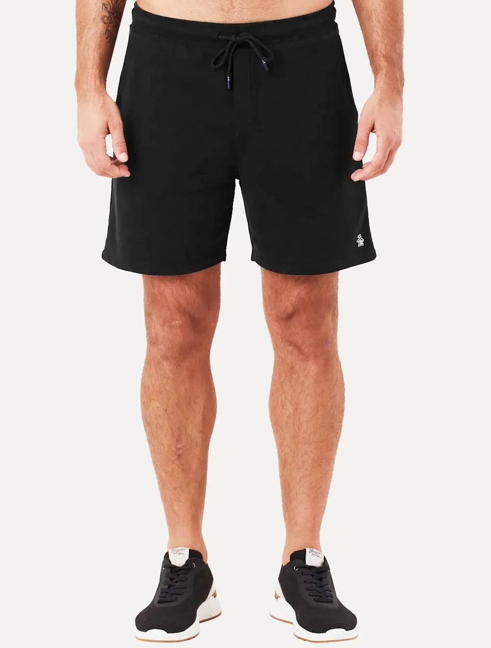 Bermuda Original Penguin Masculina Moletom Slim Patch Preta