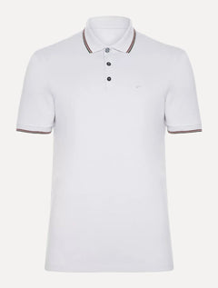 Polo Ellus Masculina Piquet Classic Easa Friso Cinza Claro