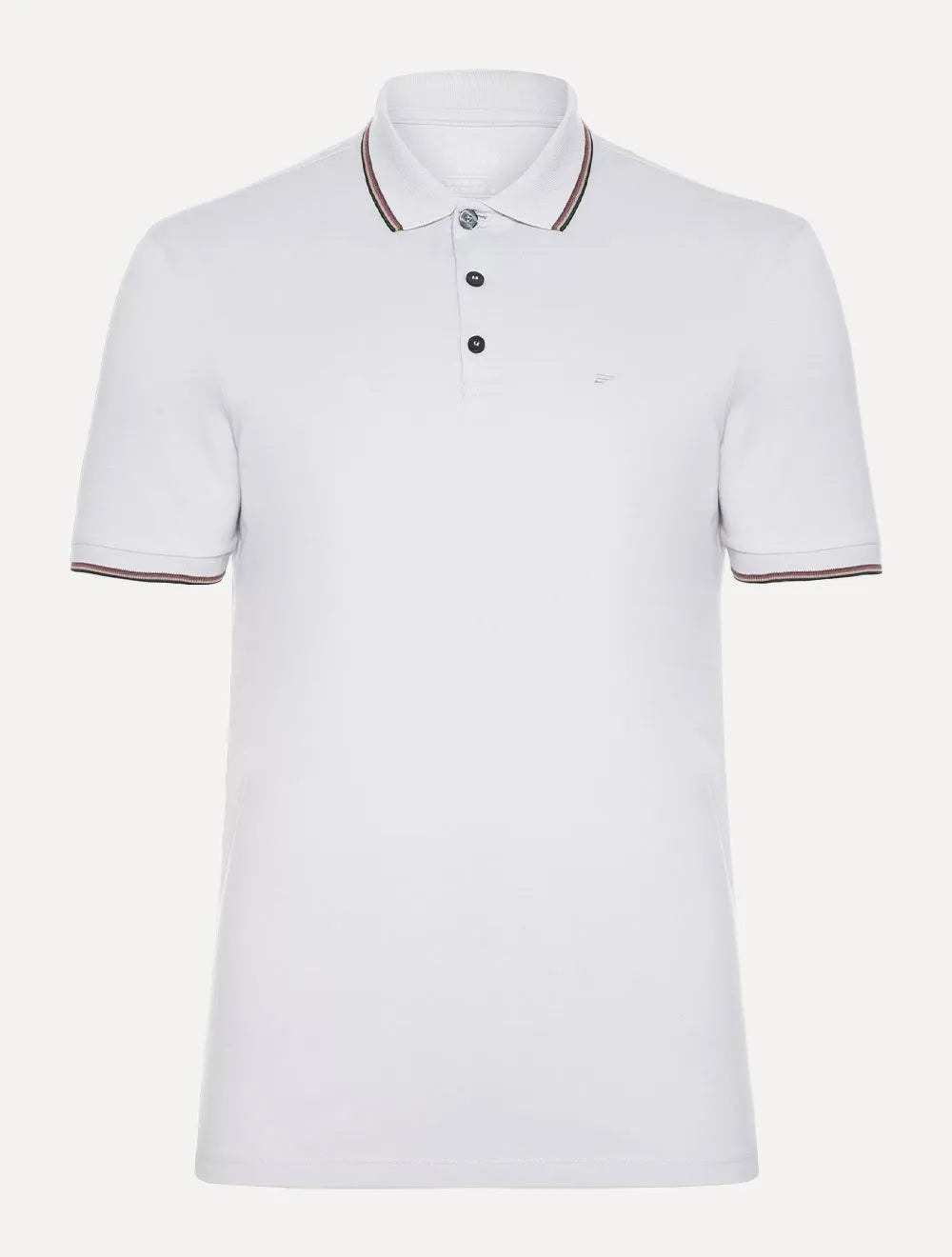 Polo Ellus Masculina Piquet Classic Easa Friso Cinza Claro