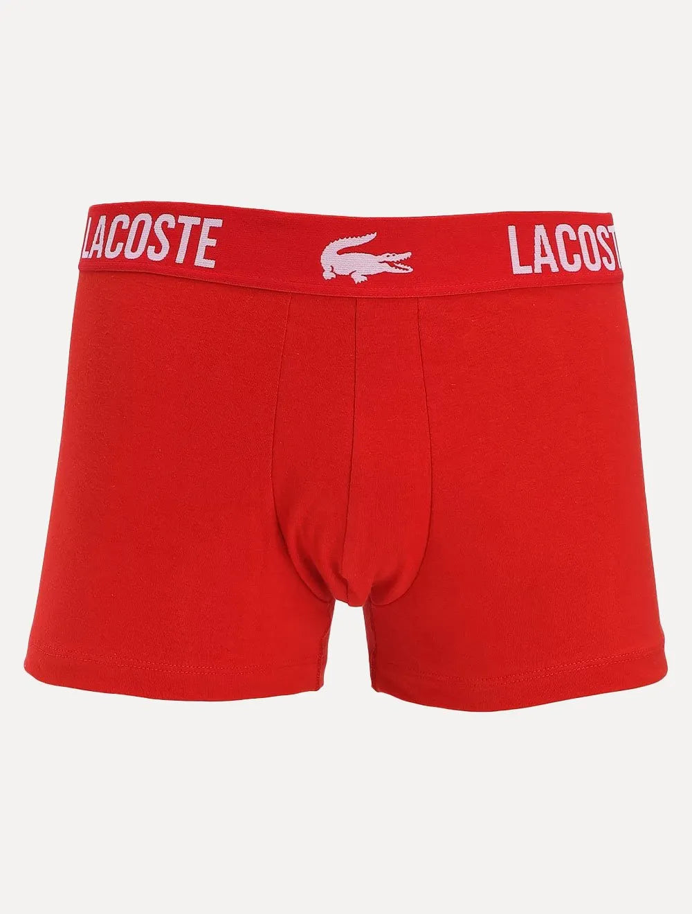 Cueca Lacoste Boxer Mono Croco Vermelha Branca Preta Pack 3UN