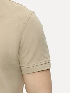 Polo Tommy Hilfiger Masculina Regular Piquet 1985 Cáqui Médio