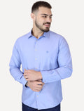 Camisa Dudalina Masculina Slim Superfine Cotton Light Lisa Azul Médio