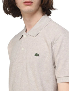 Polo Lacoste Masculina Classic Fit Mescla Areia