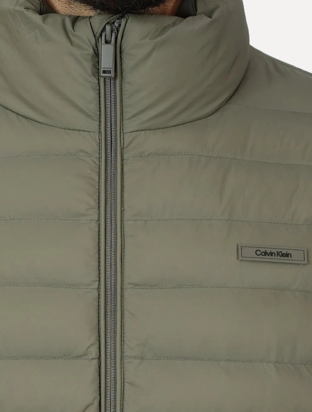 Jaqueta Calvin Klein Masculina Puffer Waterproof Caqui
