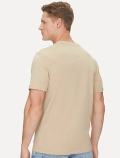 Camiseta Tommy Hilfiger Masculina Center Stack Cáqui