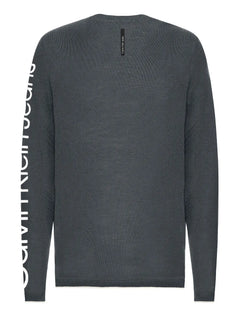 Suéter Calvin Klein Jeans Tricot Arm Logo Chumbo