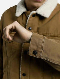 Jaqueta Jeans Levis Masculina Sherpa Trucker Marrom