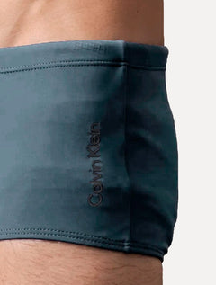 Sunga Calvin Klein Swimwear Trunk Vertical Logo Azul