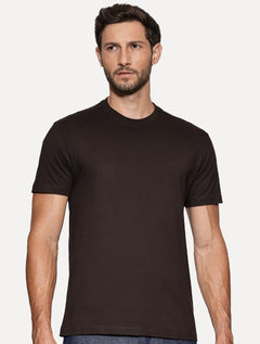 Camiseta Aramis Masculina Basic Lisa Mono Icon Marrom Café