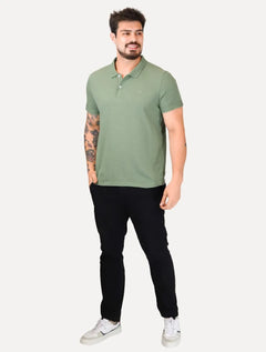 Polo Dudalina Piquet Essentials Cotton Basica Modal Verde Medio