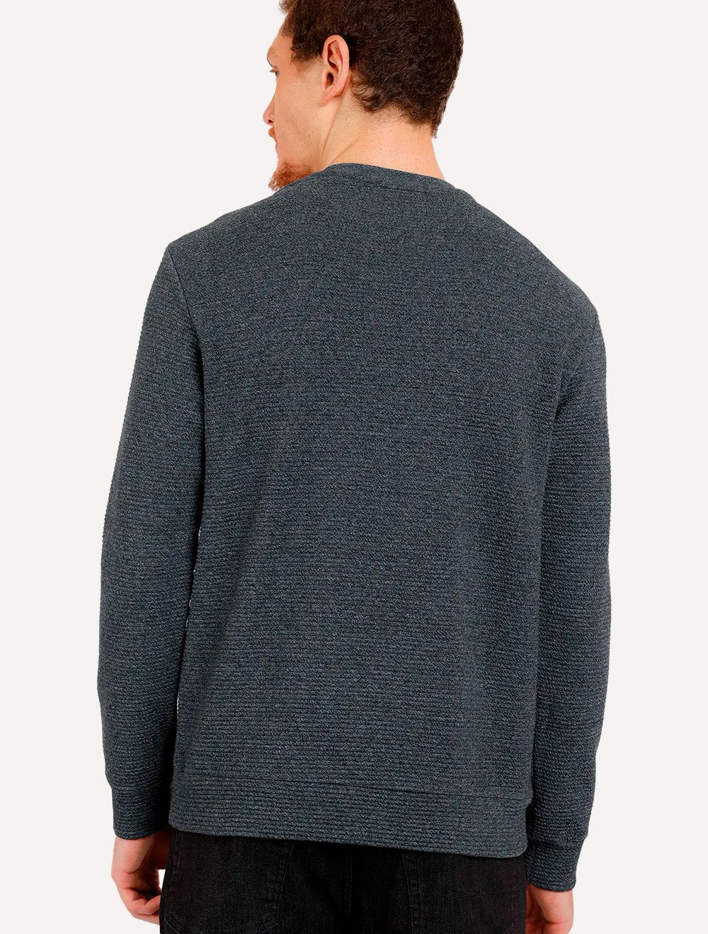 Moletom Aramis Masculino Crewneck Mouline Chumbo Mescla