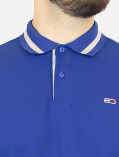 Polo Tommy Jeans Masculina Piquet Neck Branded Azul Royal