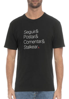 Camiseta Reserva Masculina Stalker Print Preta
