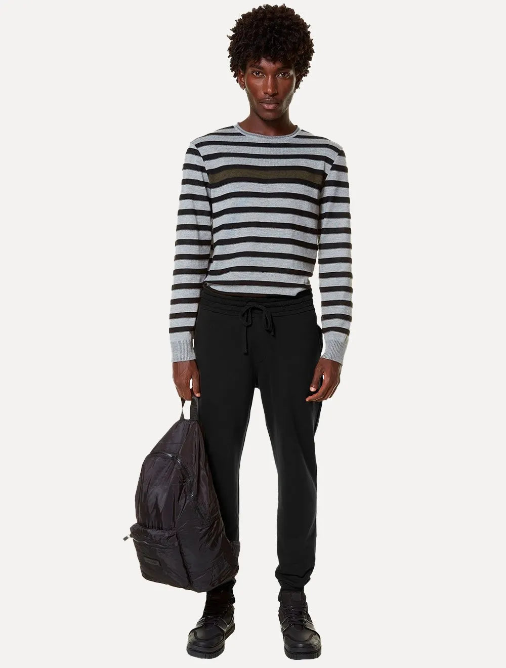 Calça John John Masculina Moletom Patch Preta