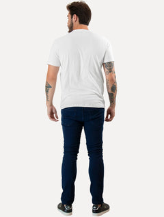Camiseta Guess Masculina Embossed Logo Branca