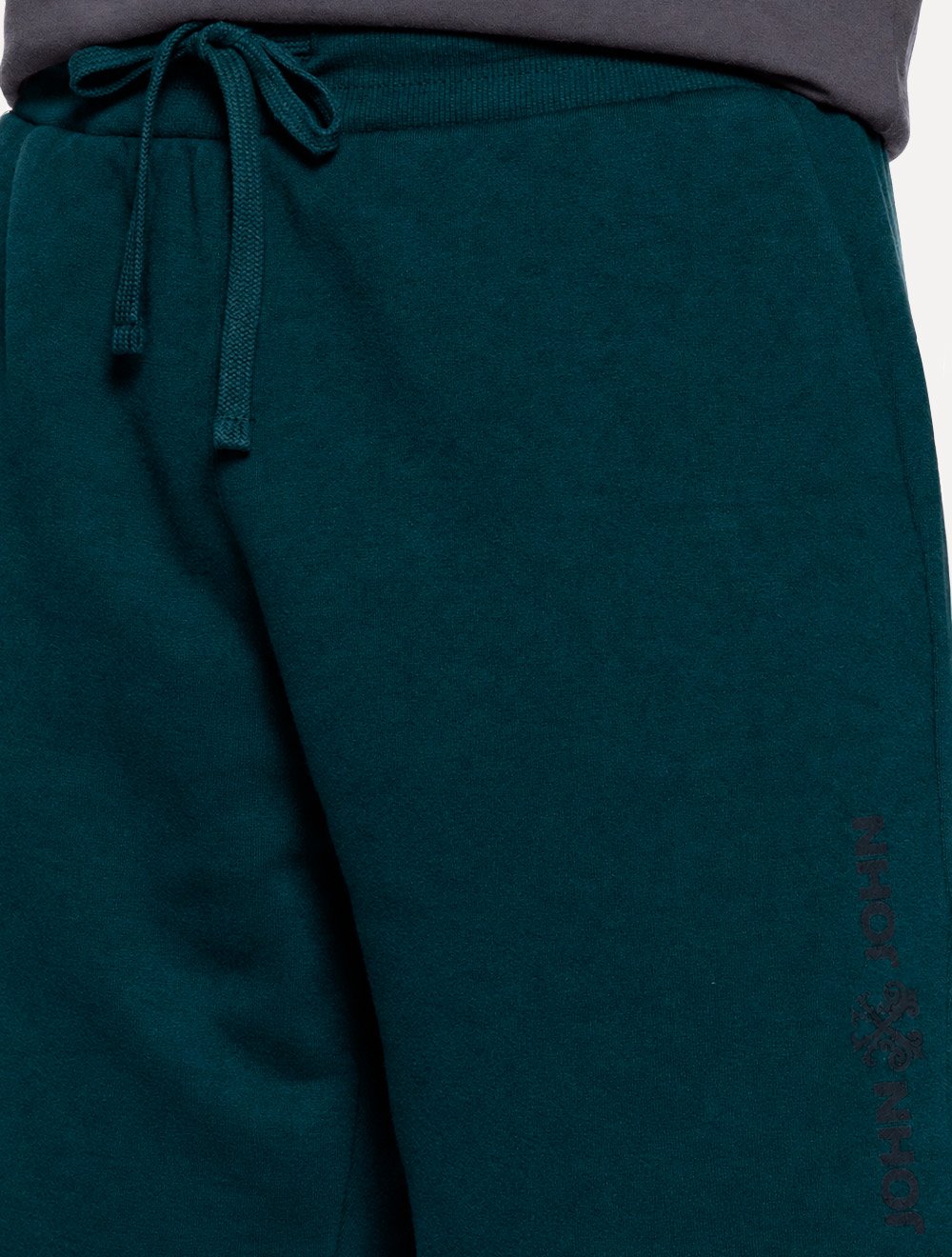 Bermuda John John Masculina Moletom New Basic Azul Petróleo