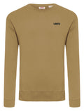 Moletom Levis Masculino Crewneck Fleece Embroidered Cáqui