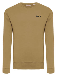 Moletom Levis Masculino Crewneck Fleece Embroidered Cáqui