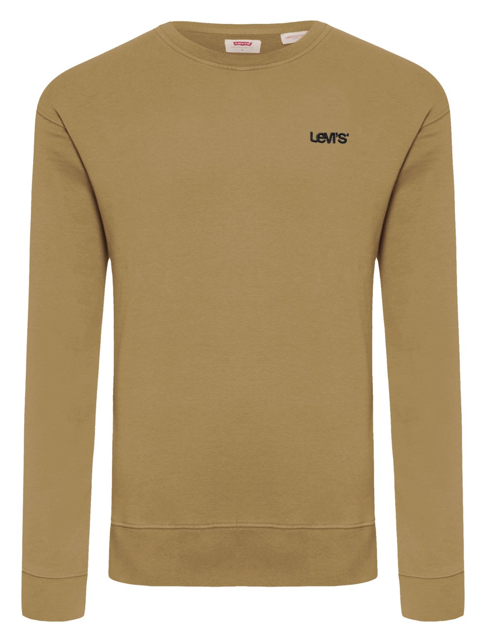 Moletom Levis Masculino Crewneck Fleece Embroidered Cáqui