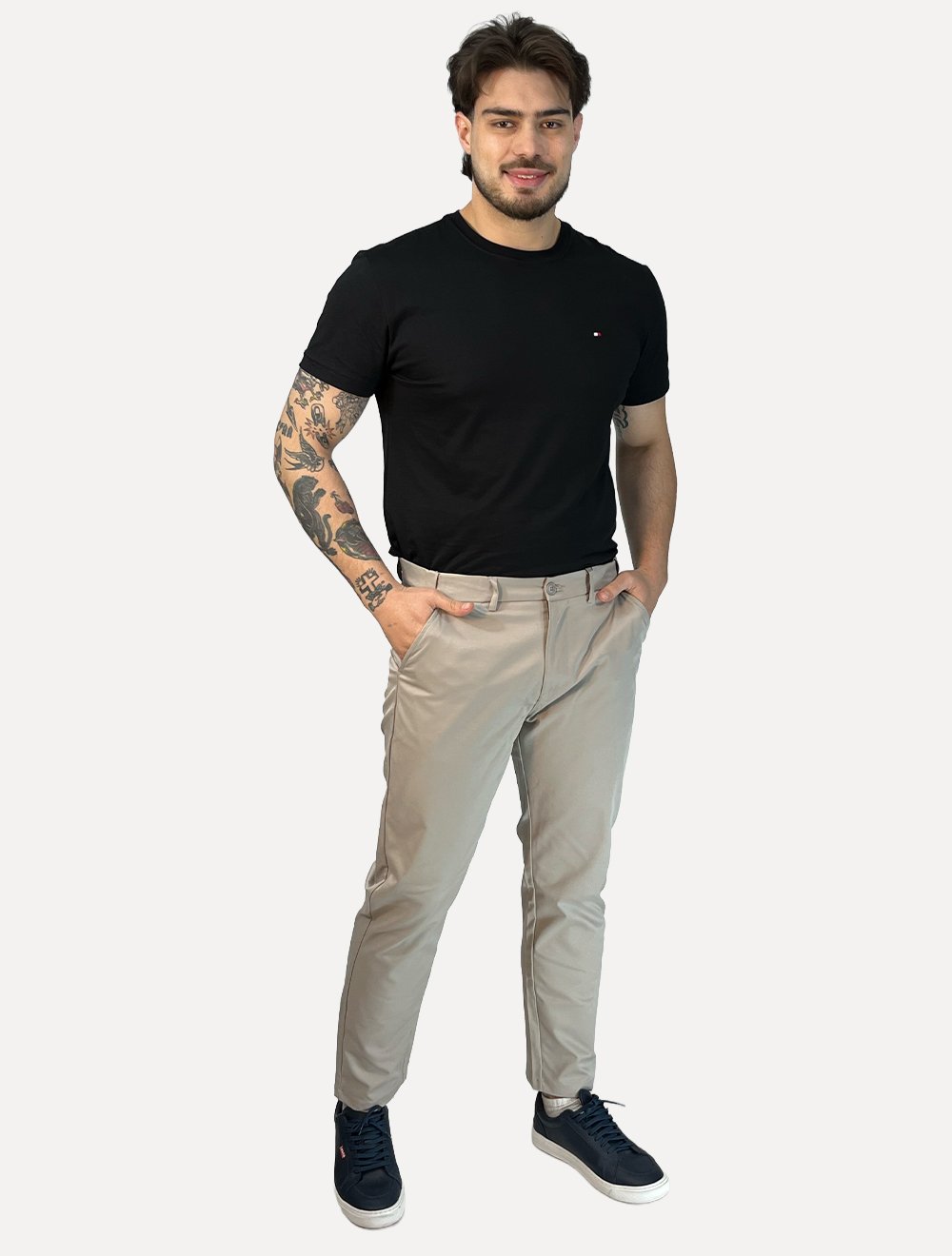 Calça Dixen Masculina Adaptive com Regulagem no Cós Caqui