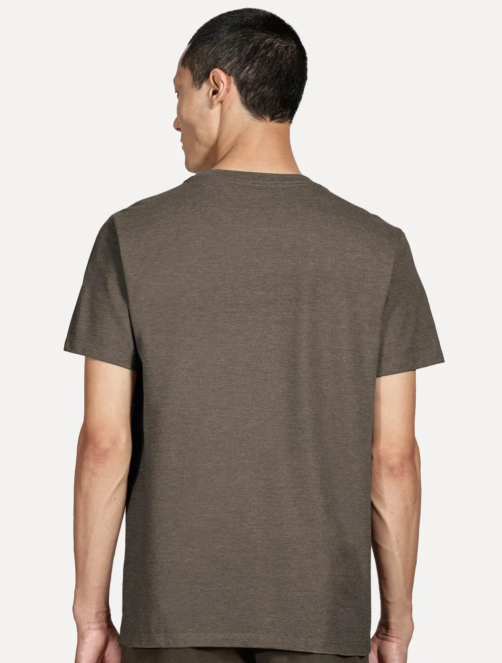 Camiseta Aramis Masculina Basic Lisa Mono Icon Marrom Mescla