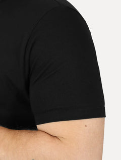 Camiseta Guess Masculina Los Angeles Triângulo Rubber Preta