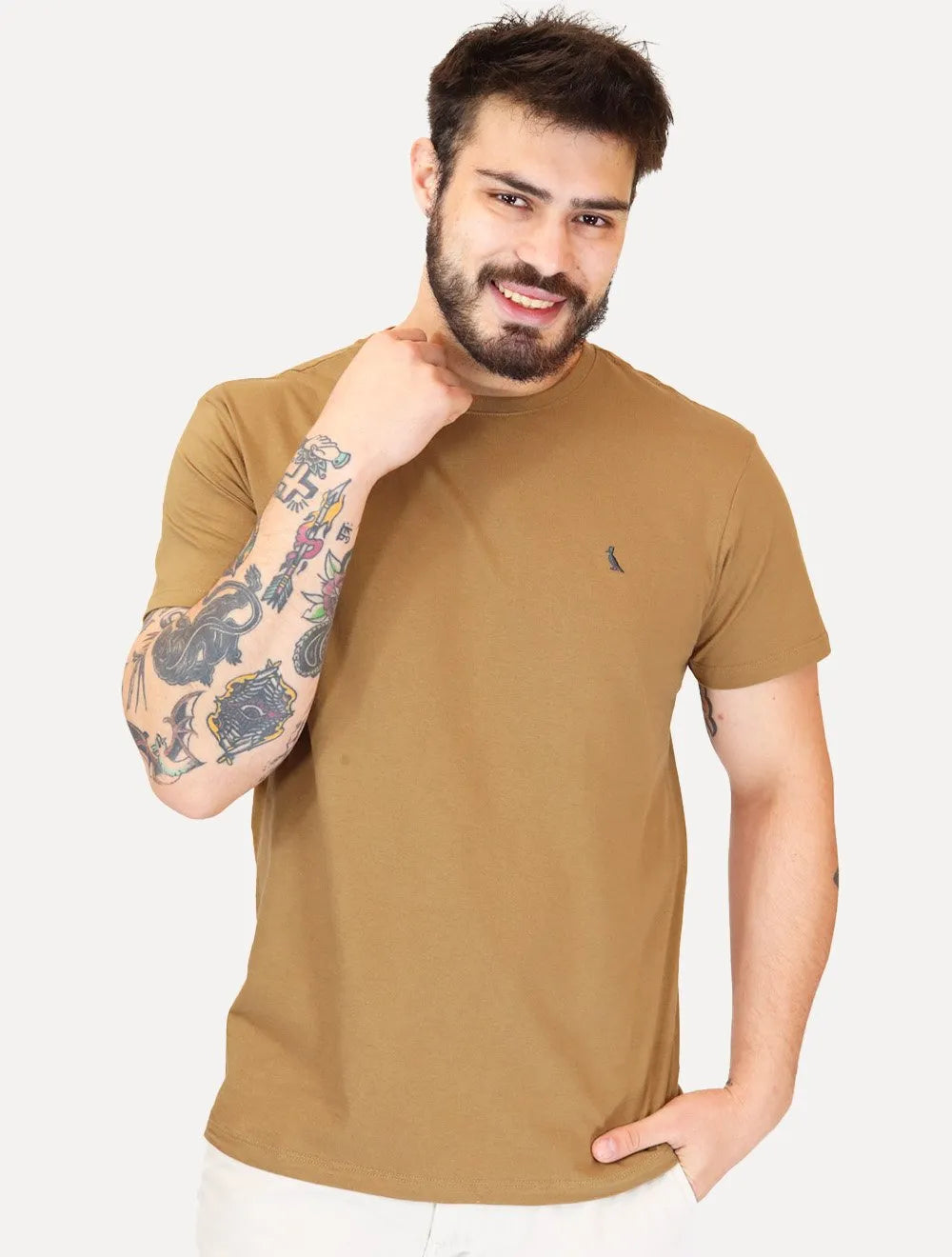 Camiseta Reserva Masculina Basic Woodpecker Marrom