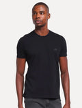 Camiseta Ellus Masculina Cotton Fine Aquarela Grey Classic Preta