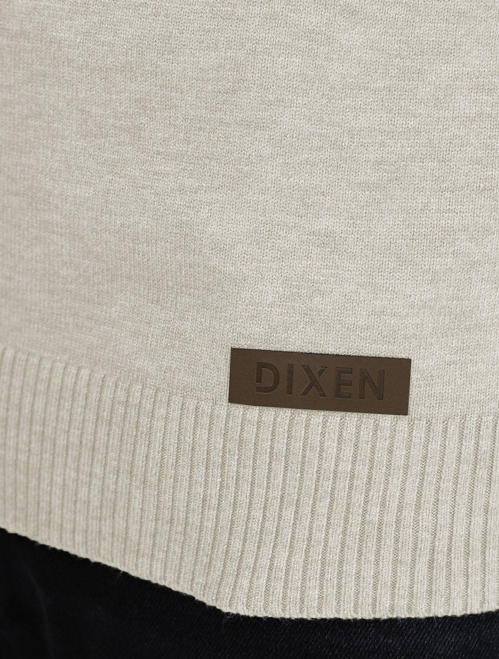 Suéter Dixen Masculina Tricot Manga Longa com Ziper Frontal Areia