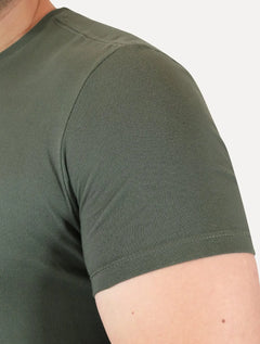 Camiseta Calvin Klein Jeans Masculina CK Gel Verde Militar