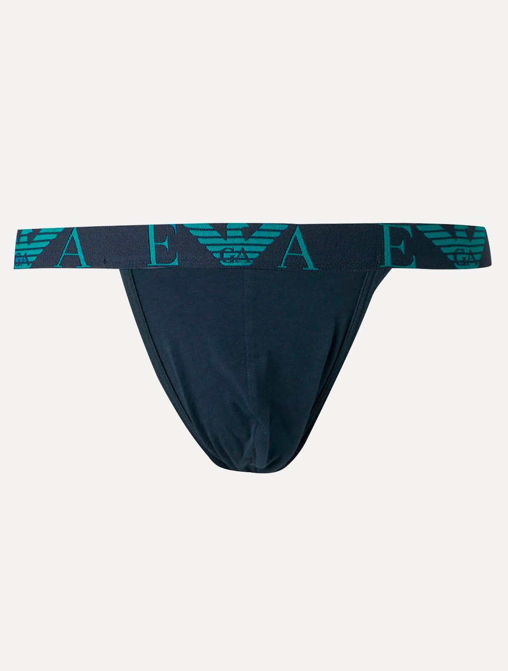 Kit Cuecas Emporio Armani Jockstrap EA Monogram Azul Marinho
