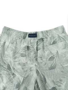 Short Dudalina Masculino D'Água Floral Cinza Claro