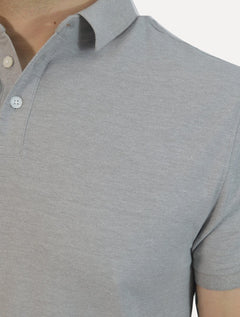 Polo Aramis Masculina Cotton Piquet Basic Cinza Mescla