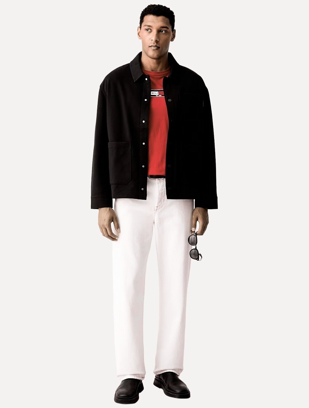Camiseta Tommy Hilfiger Masculina Flag Small Box Vermelha